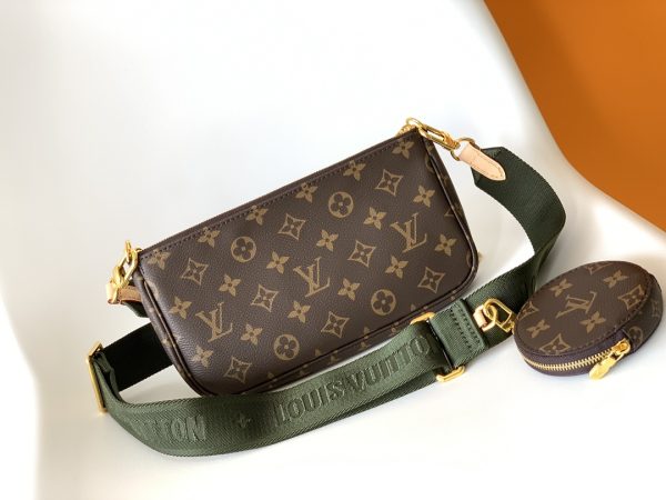 Louis Vuitton Multi Pochette Accessoires Monogram Bag Khaki - Image 3
