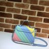 Gucci GG Marmont Pastel Rainbow Top Handle Bag - Image 2