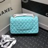 Chanel Classic Double Flap 25 Shoulder Bag Sky Blue - Image 2