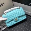 Chanel Classic Double Flap 25 Shoulder Bag Sky Blue - Image 3