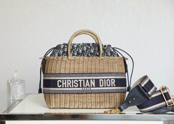 Dior Wicker Basket Bag